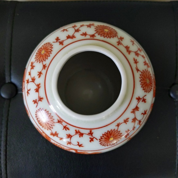 Vtg Otagiri Original Japan Red Painted Flower Vase - Picture 5 of 6